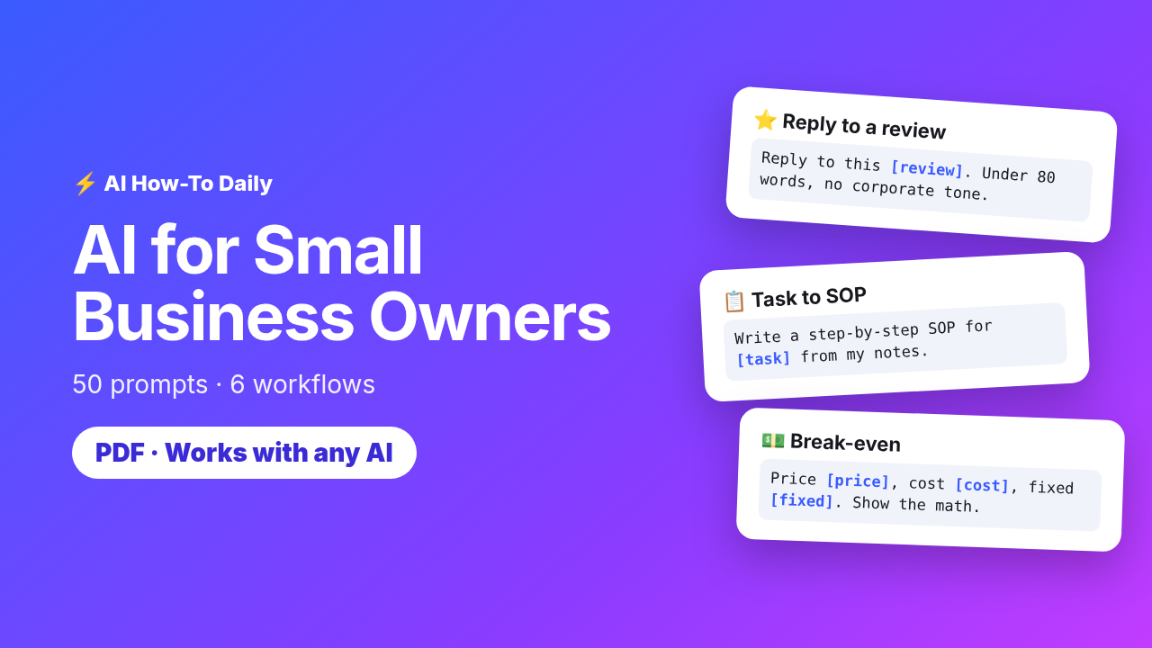 AI for Small Business Owners cover